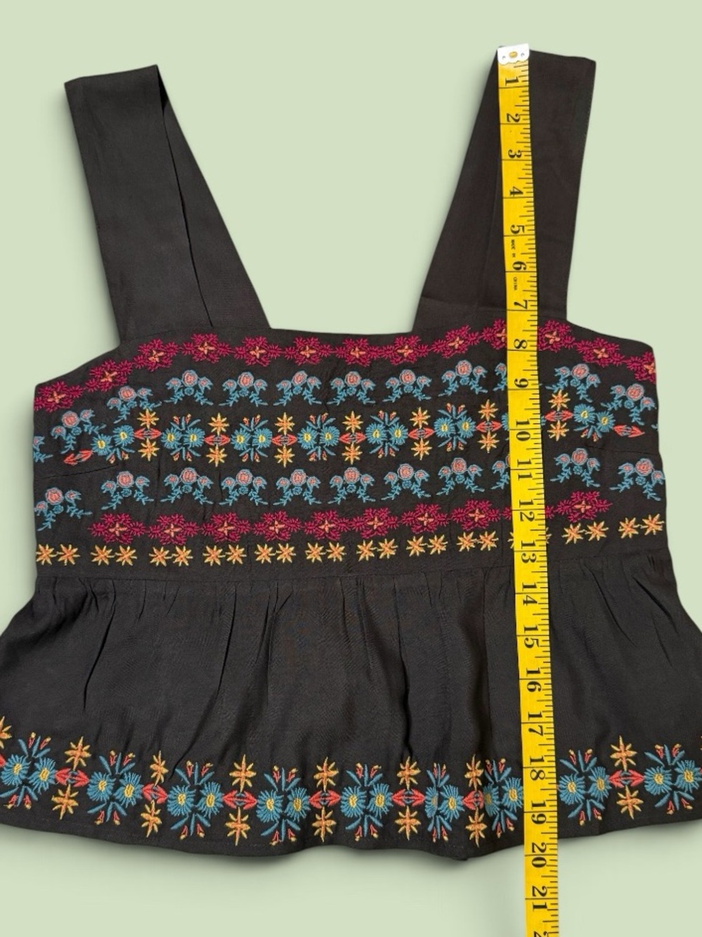 Natural Life Embroidered Boho Tank Top | Size Small - Picture 5 of 8